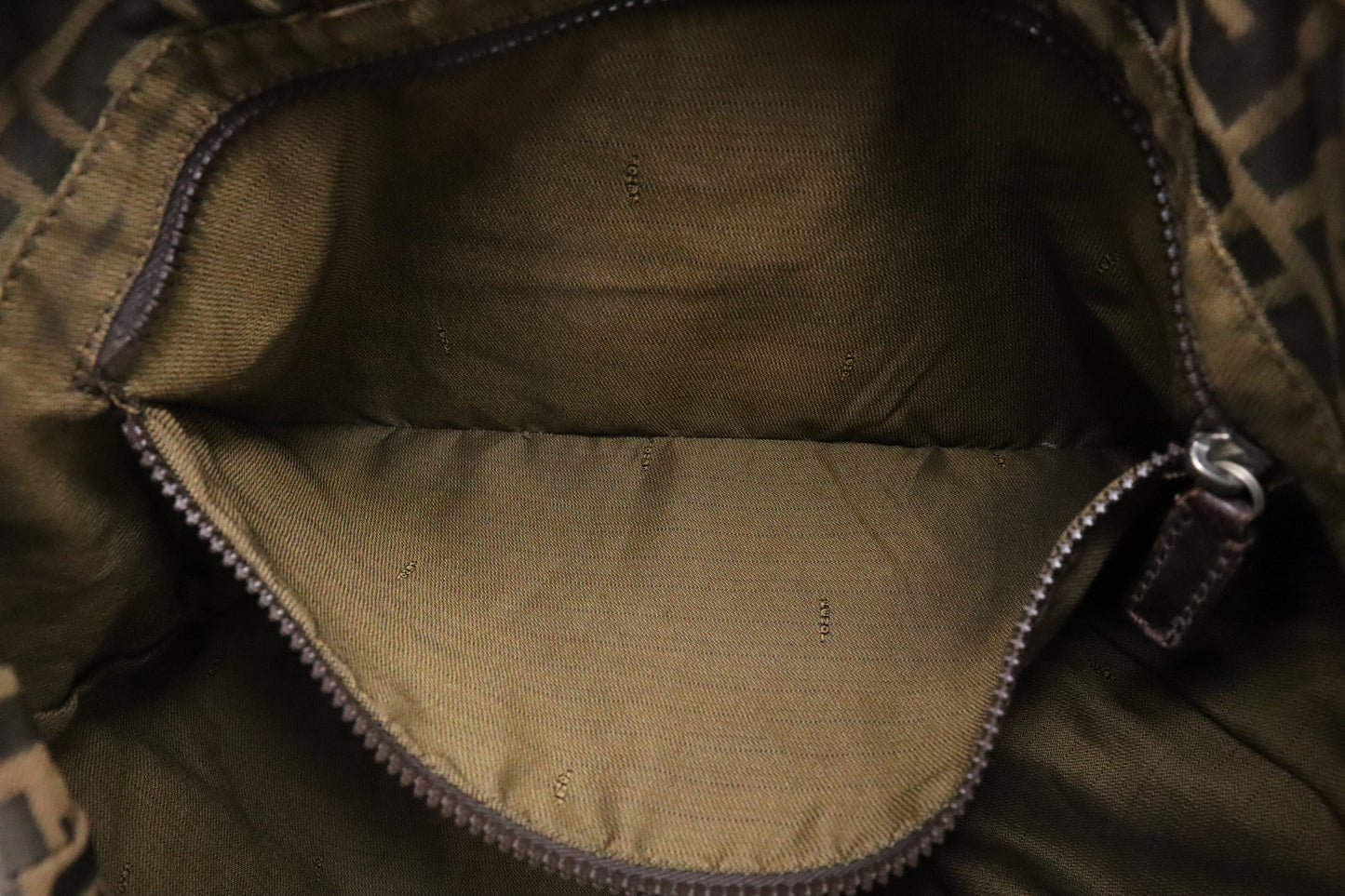 Fendi Tote Bag in Black and Brown Zucca Canvas