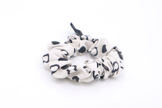 Chanel Scrunchie in Black & White Silk