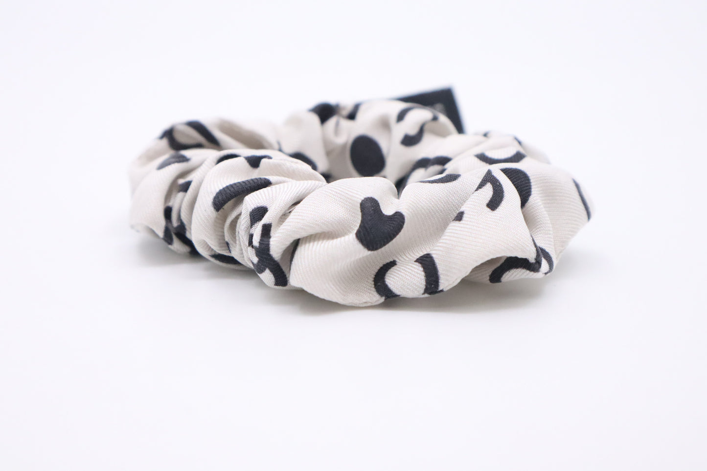 Chanel Scrunchie in Black & White Silk