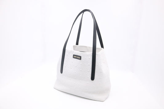 Jimmy Choo Tote Bag in White Stars Leather