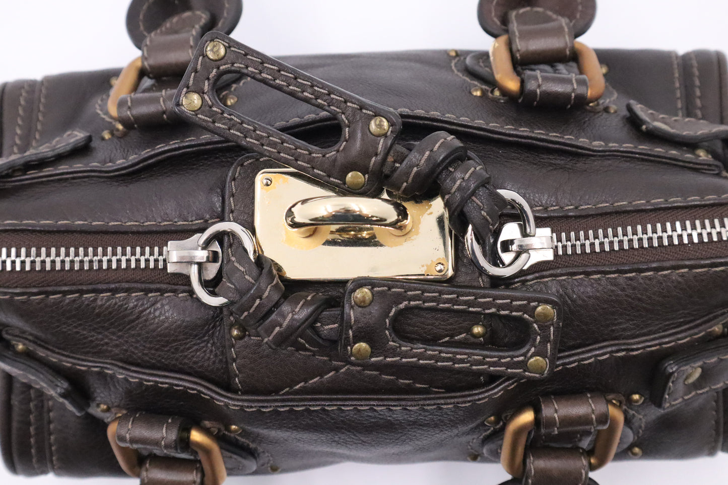 Chloe Paddington in Brown Grey Leather