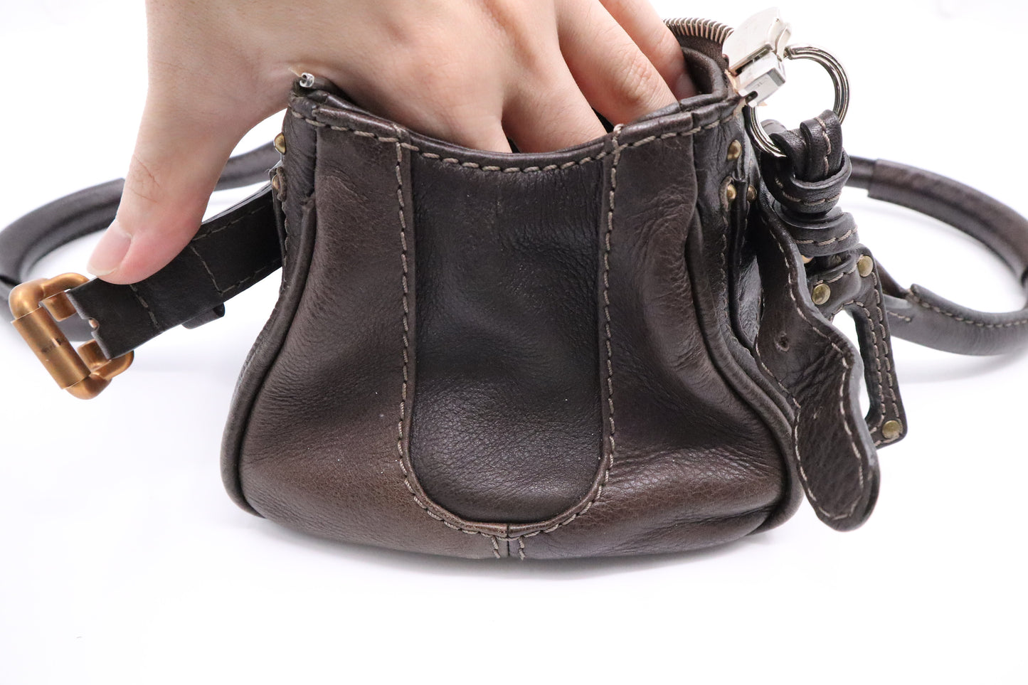 Chloe Paddington in Brown Grey Leather