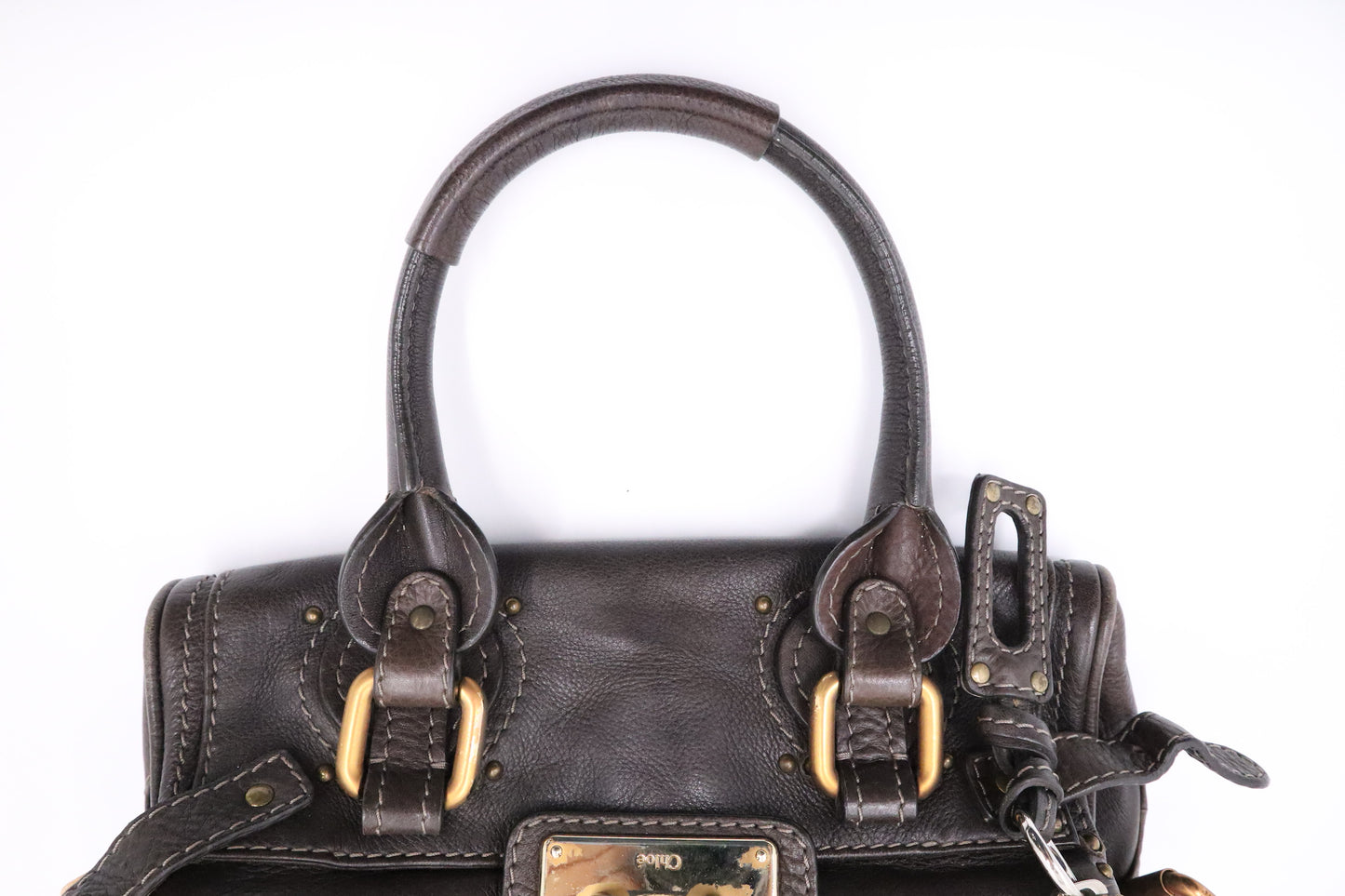 Chloe Paddington in Brown Grey Leather