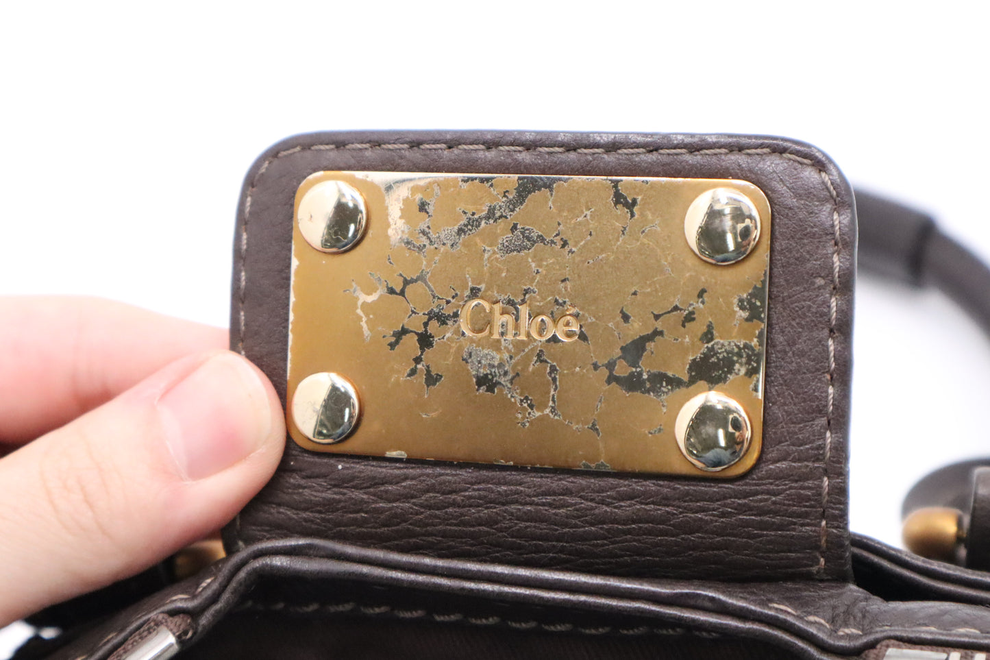 Chloe Paddington in Brown Grey Leather
