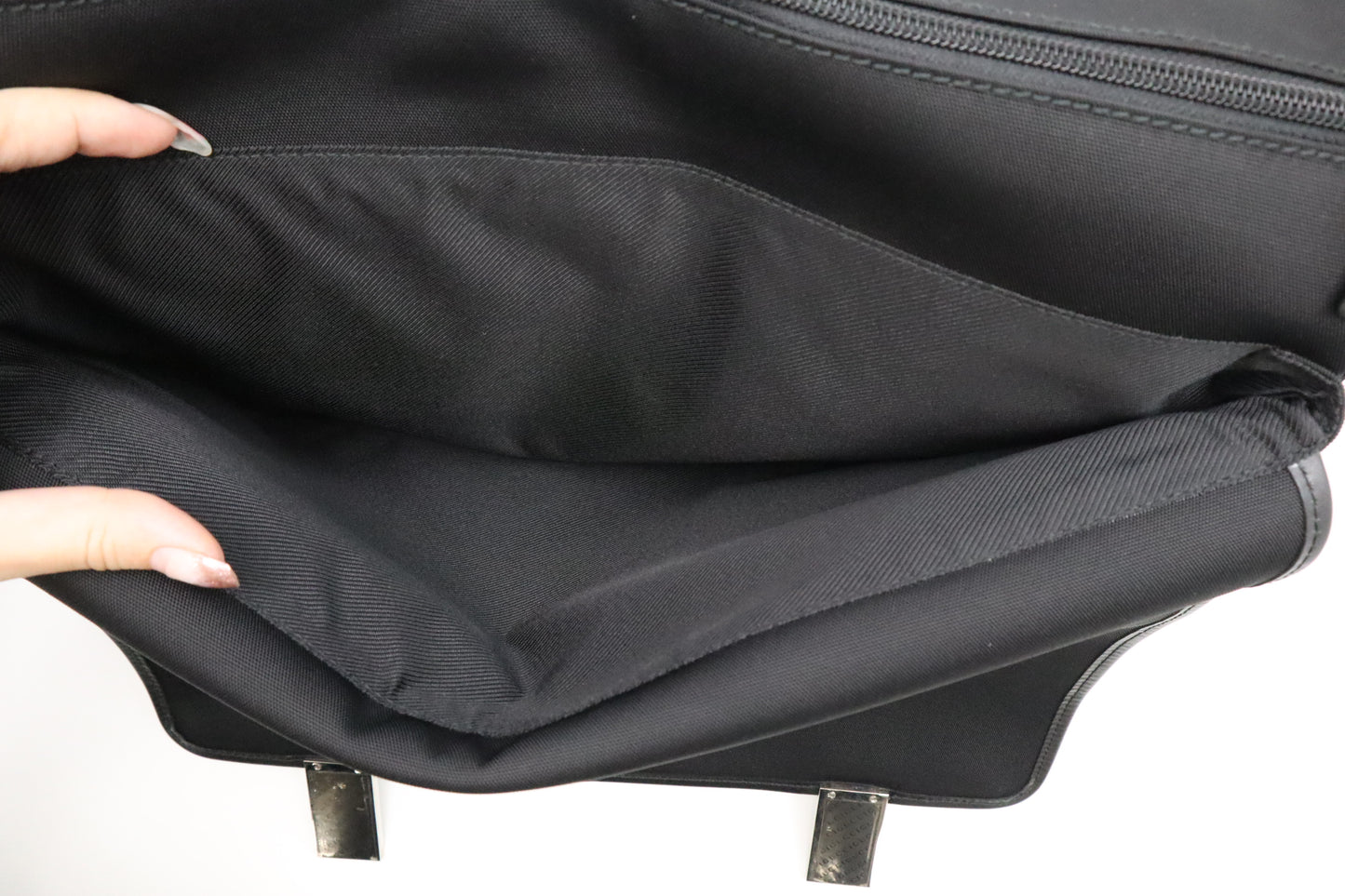 GG Messenger Bag in Black Cotton
