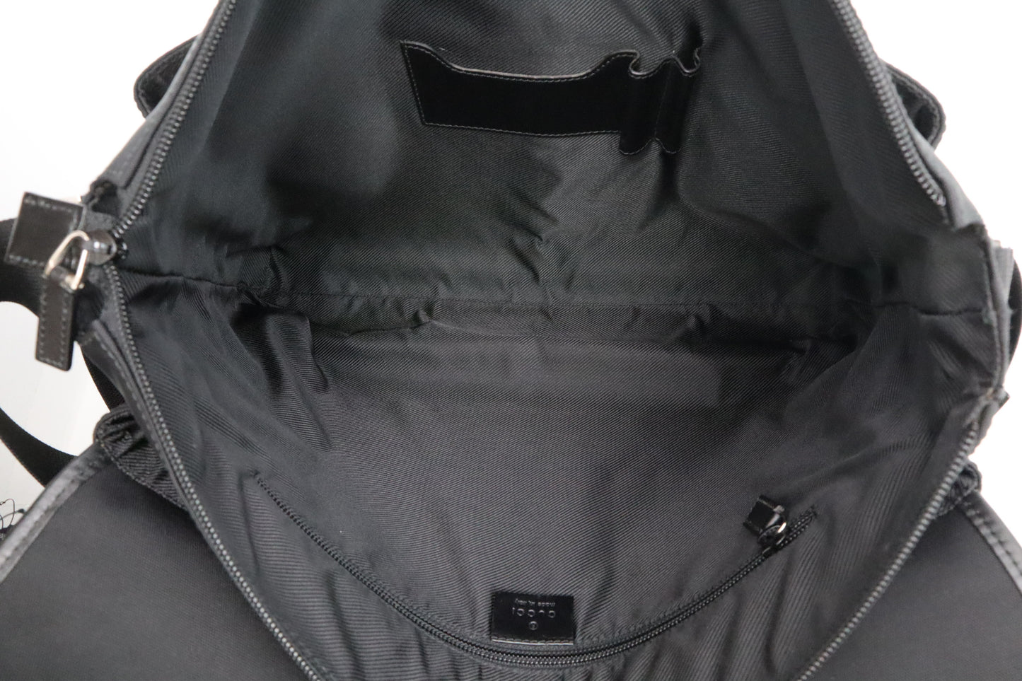 GG Messenger Bag in Black Cotton