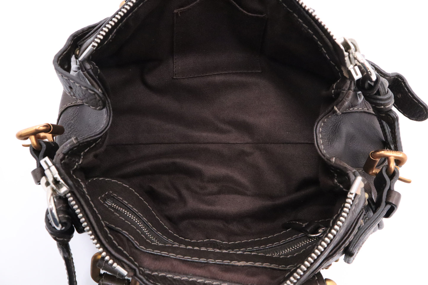 Chloe Paddington in Brown Grey Leather