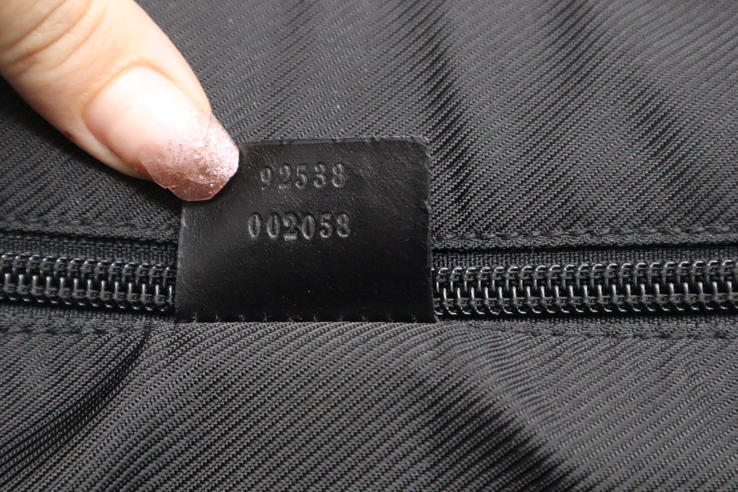 GG Messenger Bag in Black Cotton
