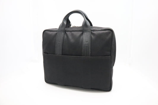 Hermes Acapulco Ordinateur Briefcase in Black Canvas