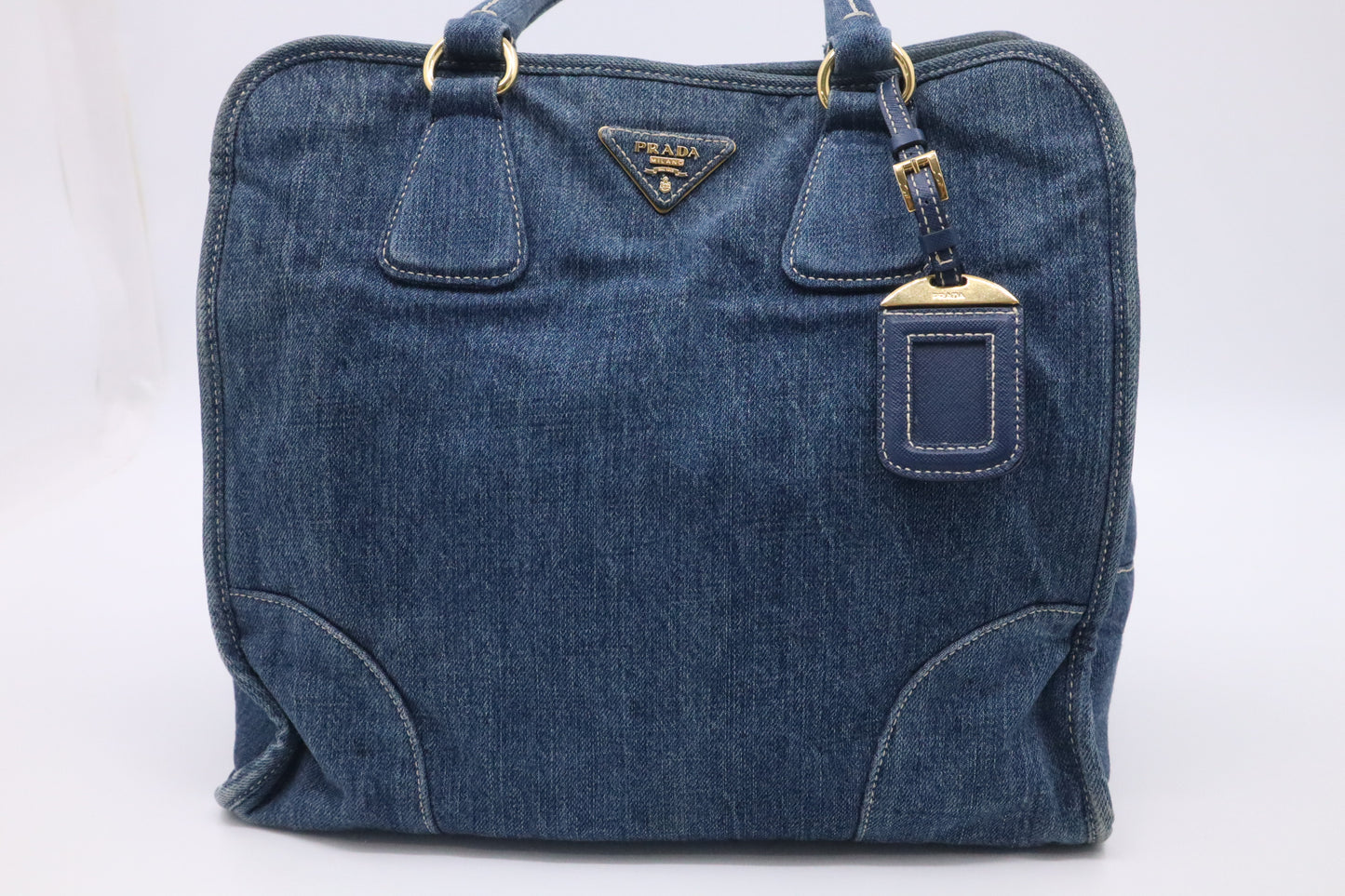 Prada 2-Way Bag in Blue Denim Canvas
