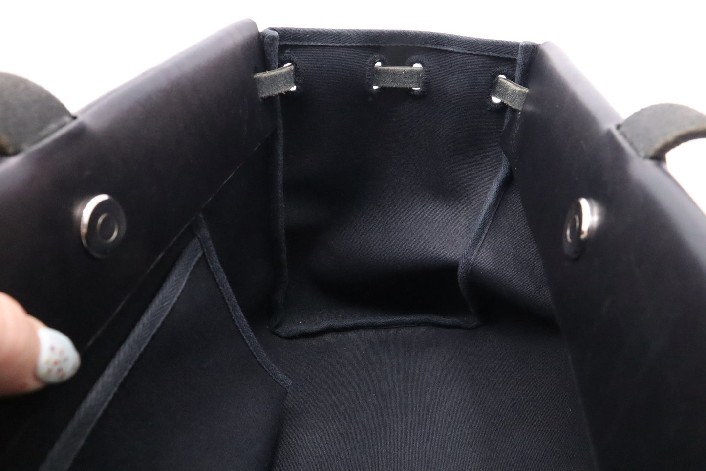 Hermes Herbag Cabas 50 in Black Canvas