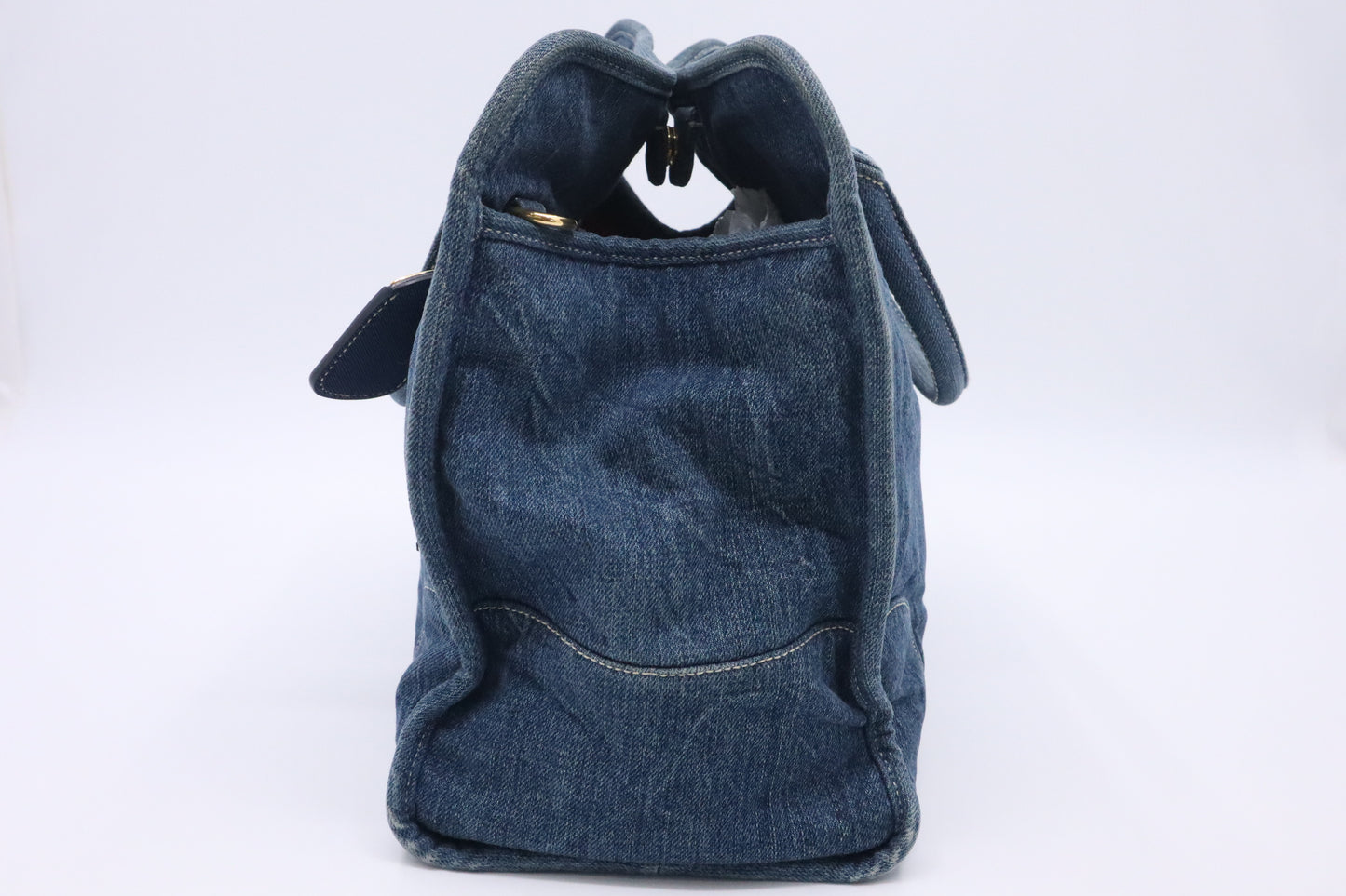 Prada 2-Way Bag in Blue Denim Canvas