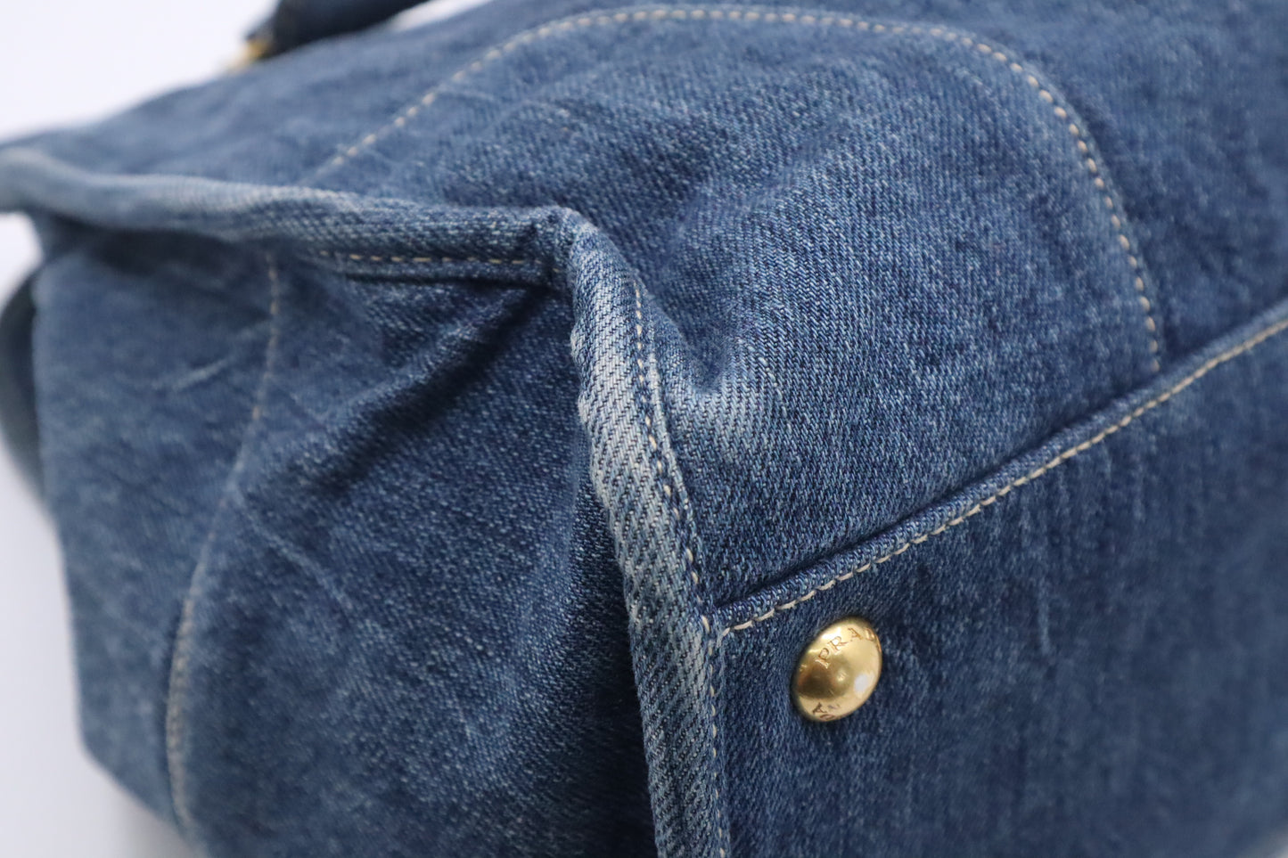 Prada 2-Way Bag in Blue Denim Canvas