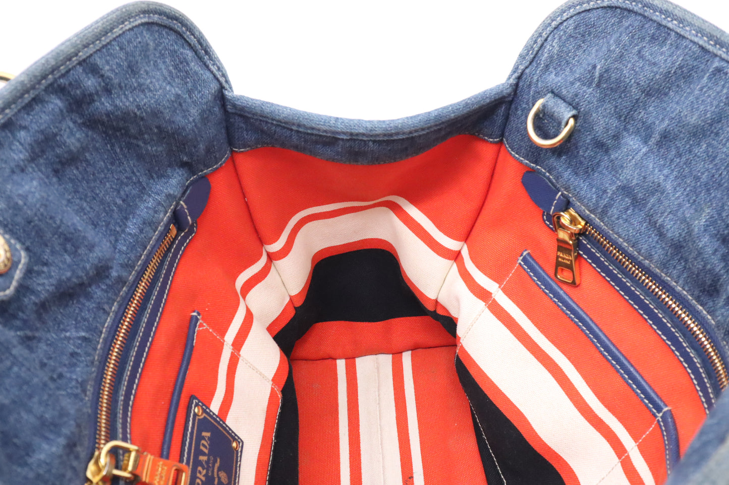 Prada 2-Way Bag in Blue Denim Canvas