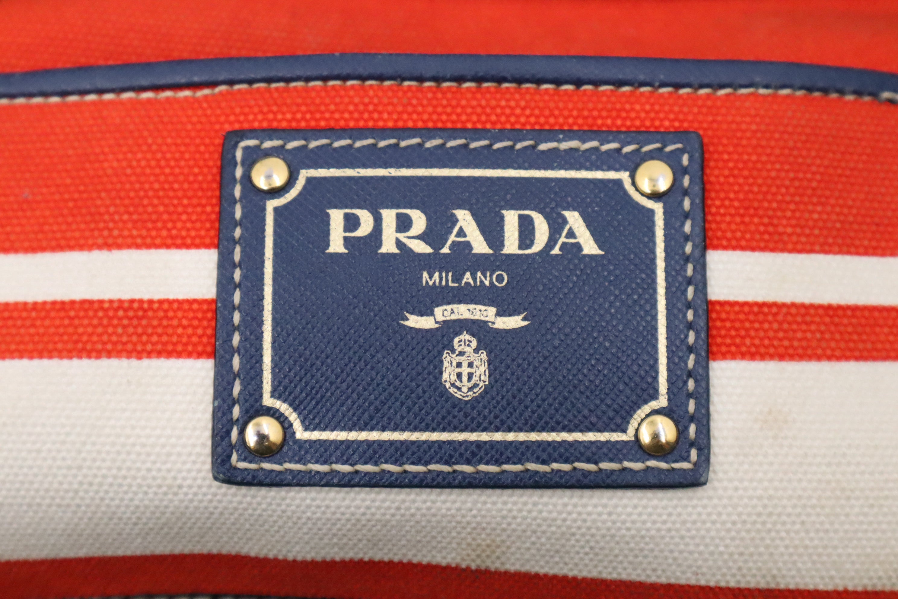 Prada 2way Bag in Blue Denim Canvas / Prada denim safiano tote bag