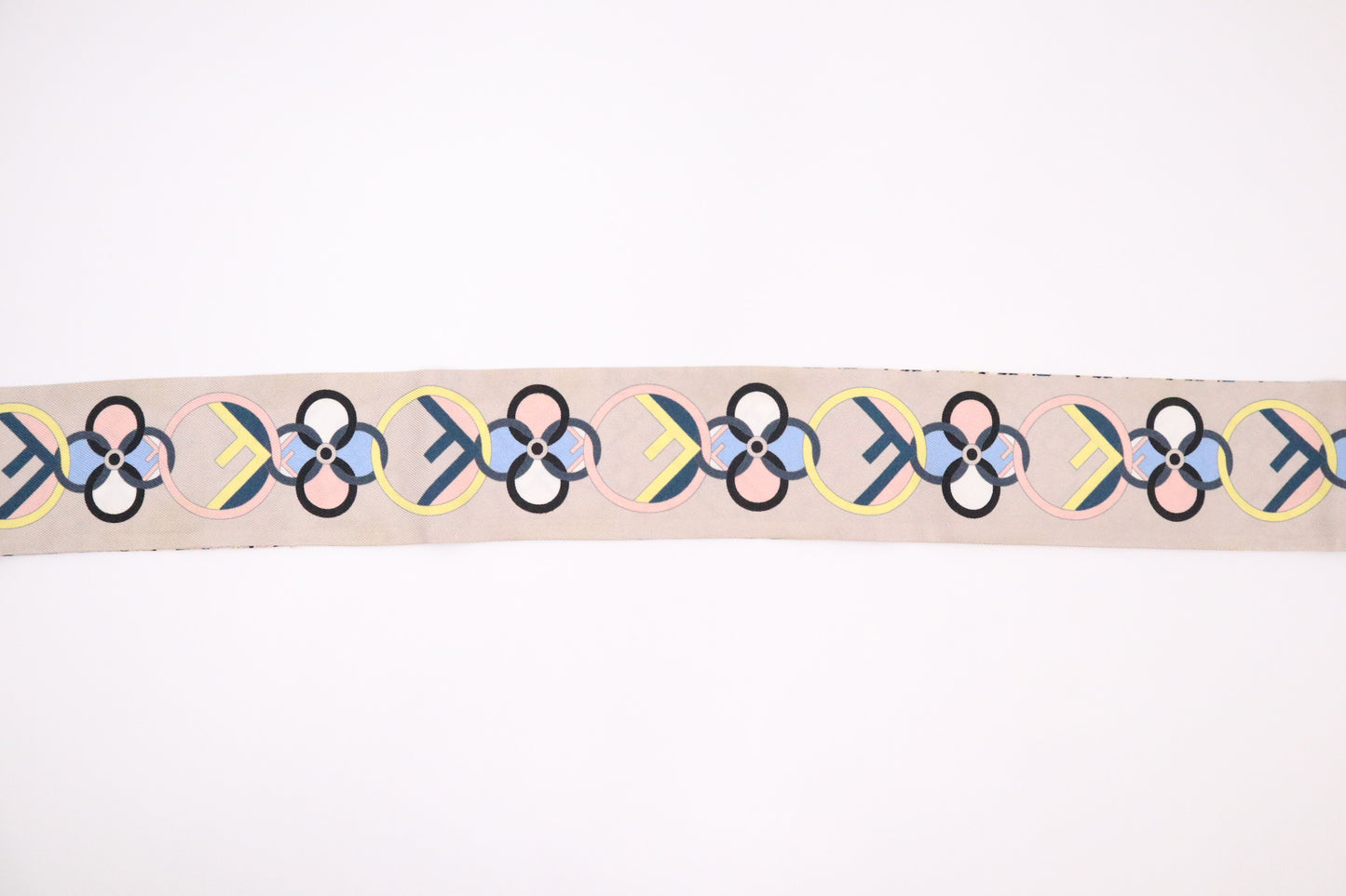 Fendi Twilly in Multicolor Beige Silk