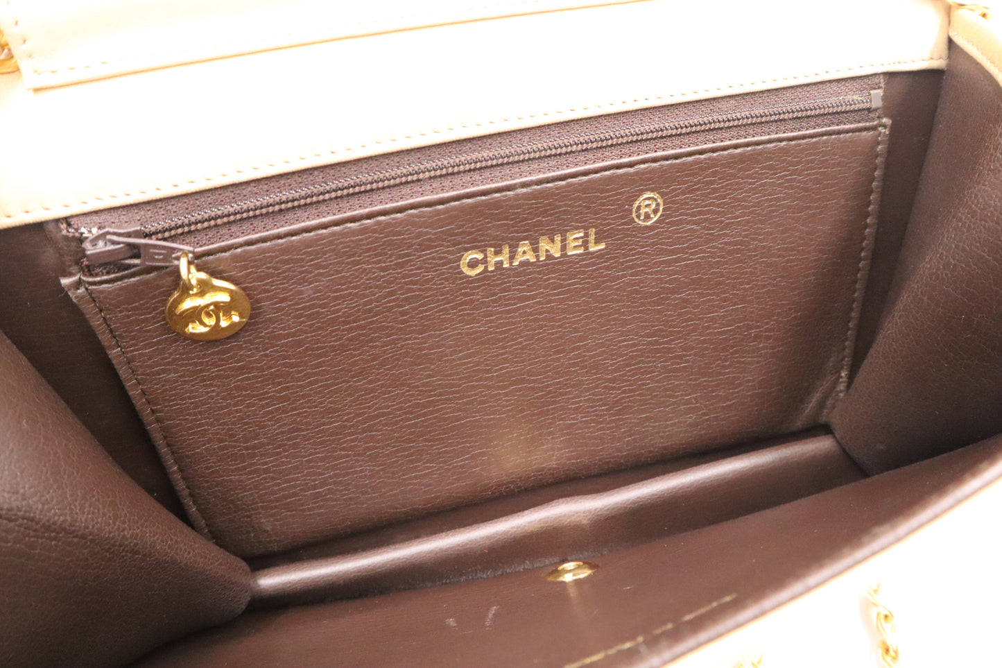 Chanel Full Flap in Beige Leather