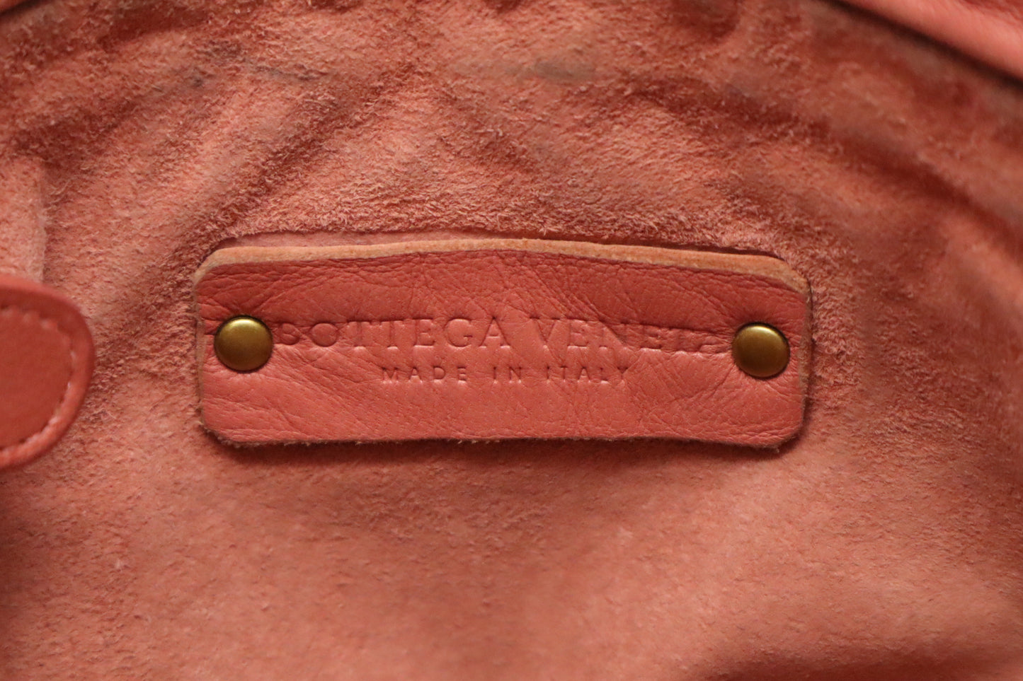 Bottega Veneta Crossbody in Salmon Pink Intrecciato Leather
