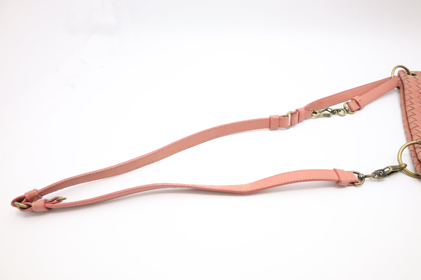 Bottega Veneta Crossbody in Salmon Pink Intrecciato Leather