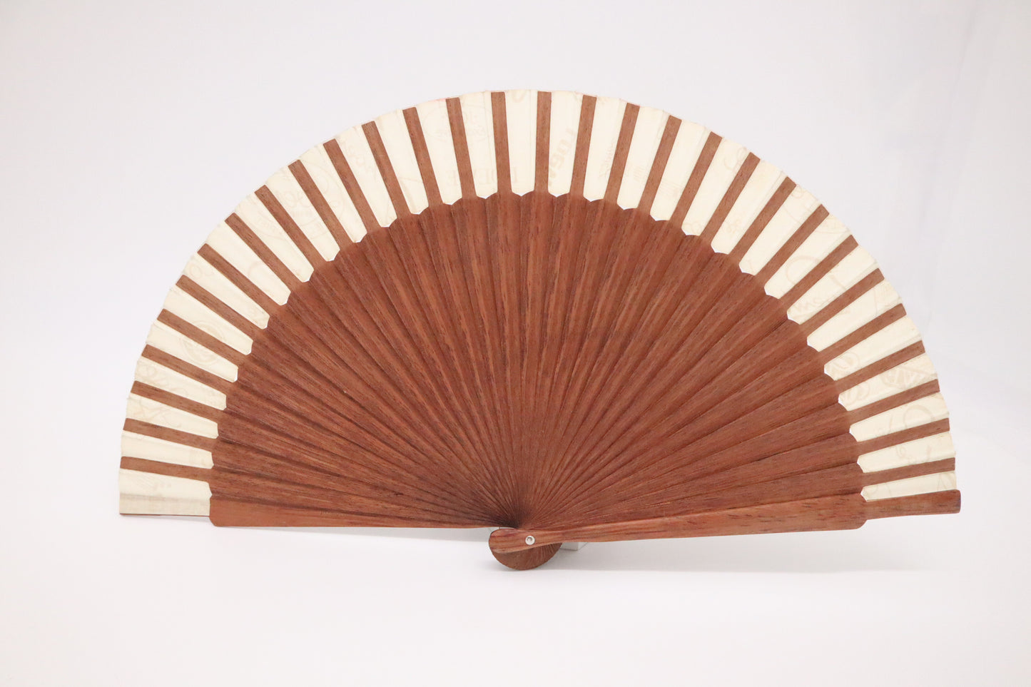 Loewe Folding Fan in Brown and Cream