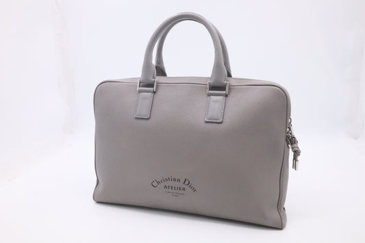 Dior Atelier Business Bag in Grey Leather