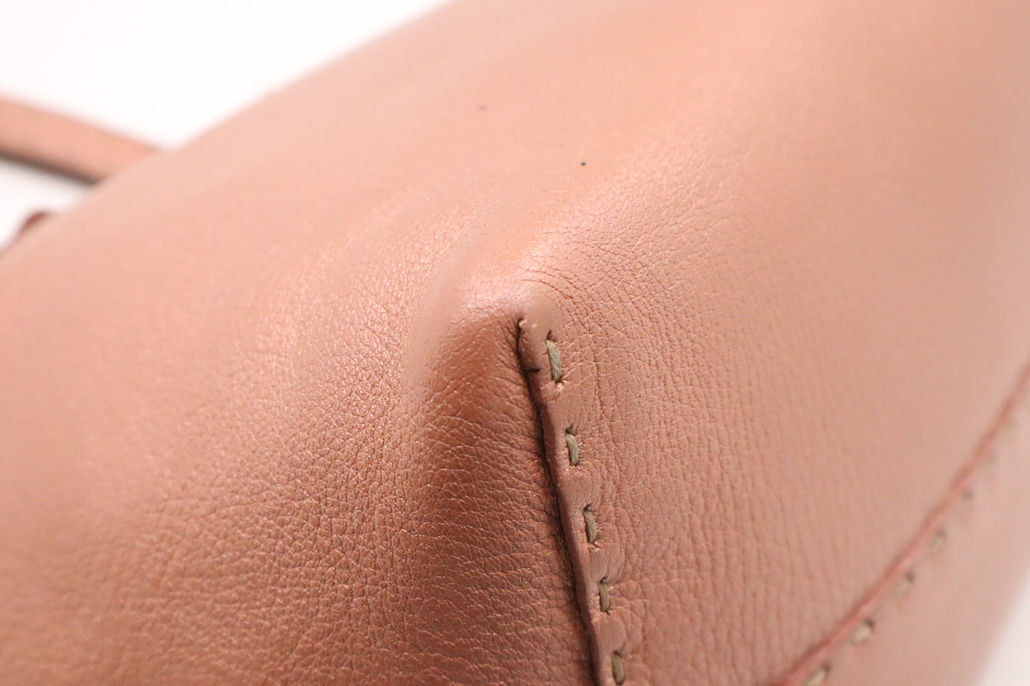 Fendi Tote in Metallic Pink Leather