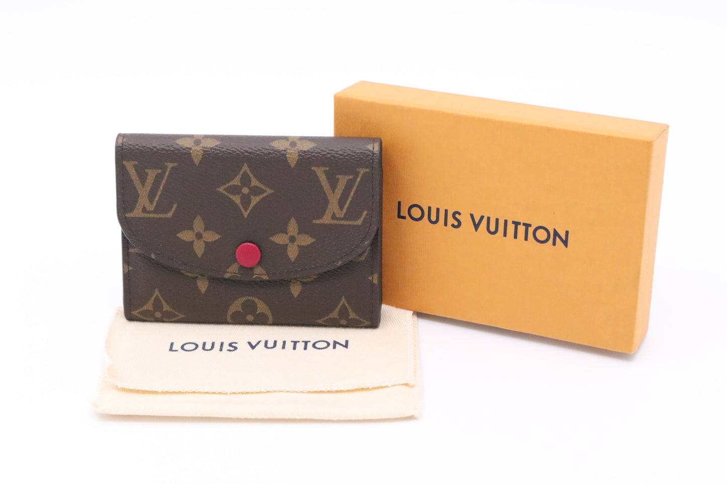 Louis Vuitton Rosalie Coin Purse in Monogram Canvas and Fuchsia Canvas