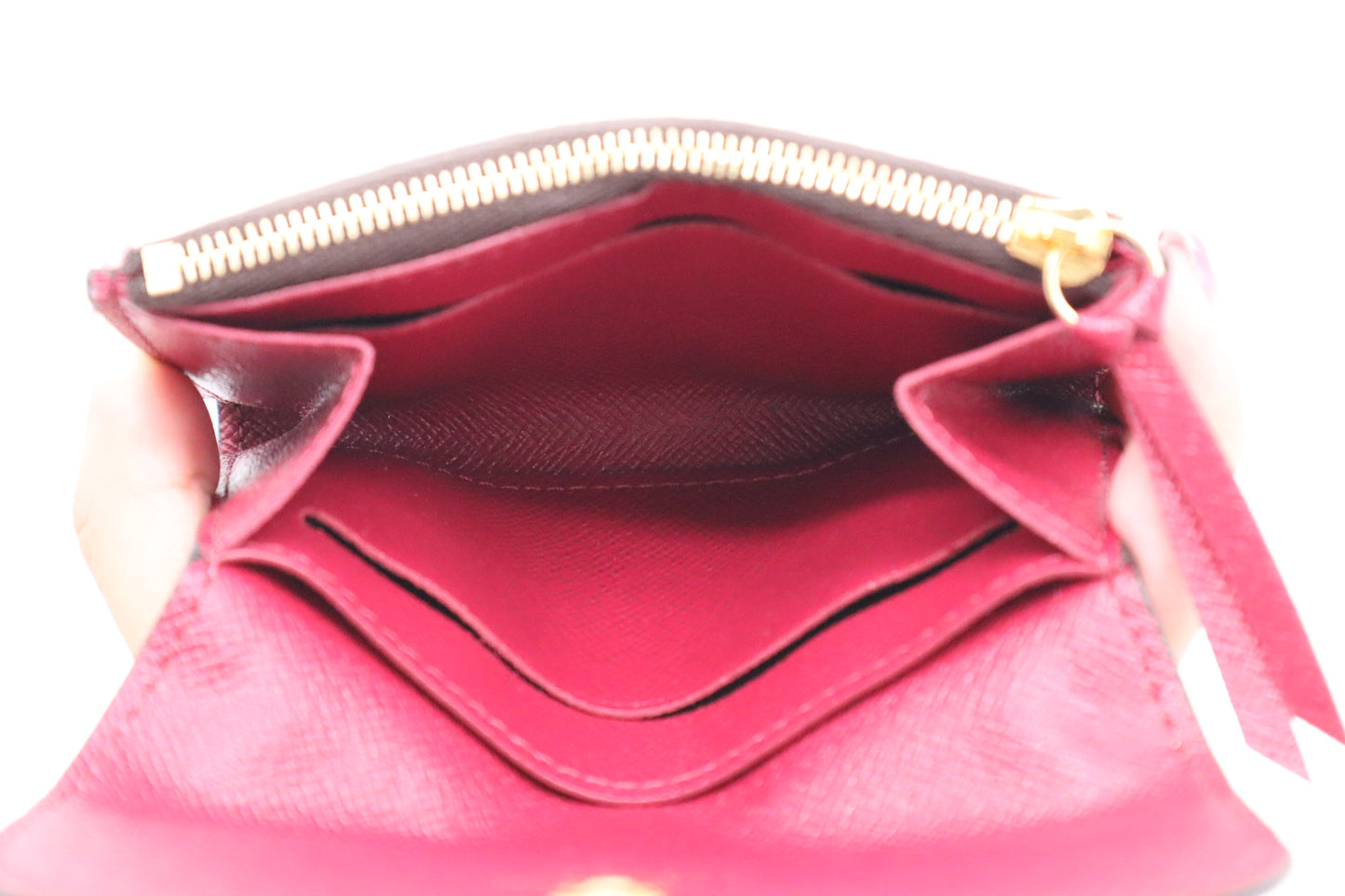 Louis Vuitton Rosalie Coin Purse in Monogram Canvas and Fuchsia Canvas