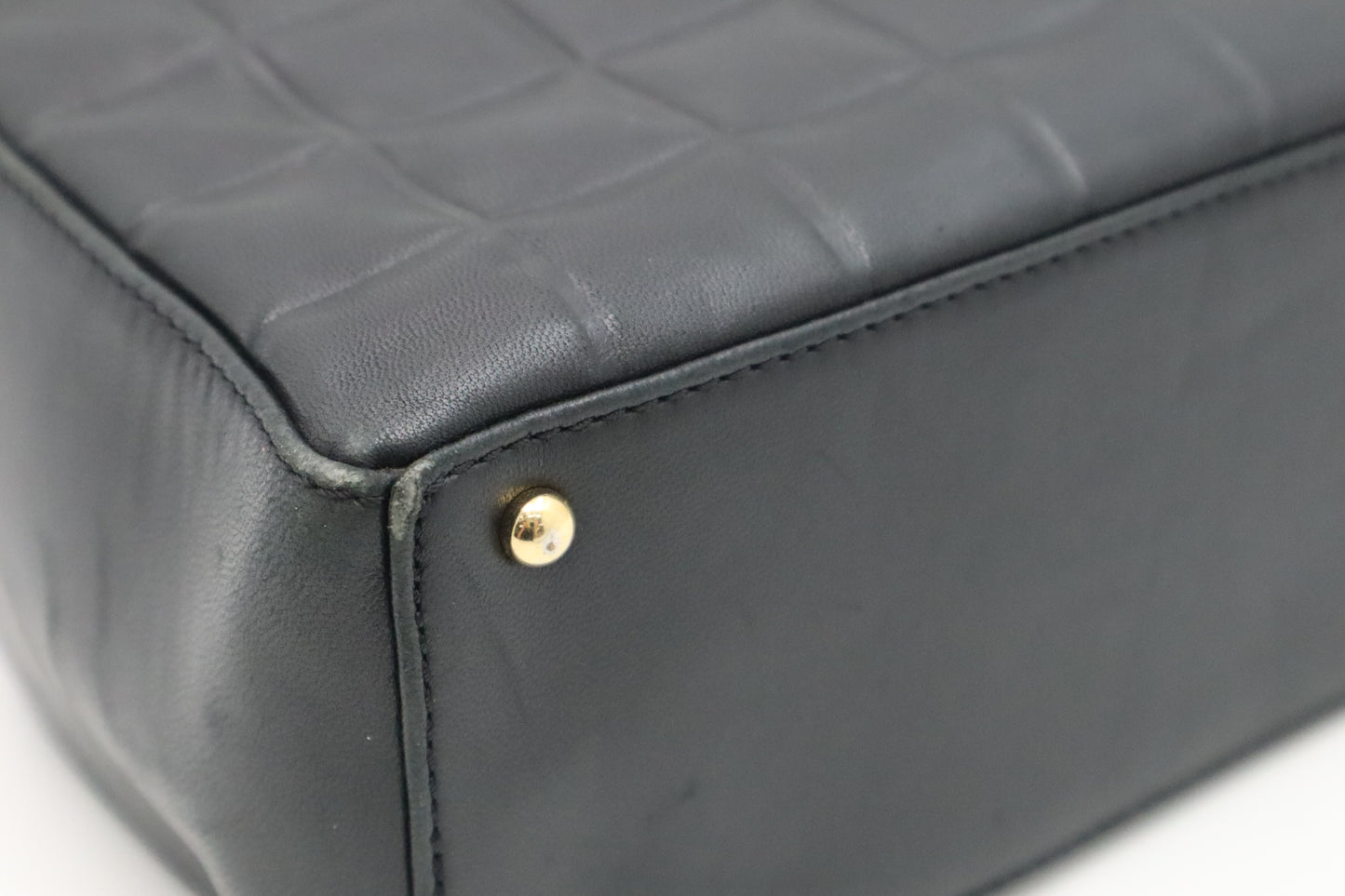 Chanel Chocobar Shoulder Bag in Black Leather