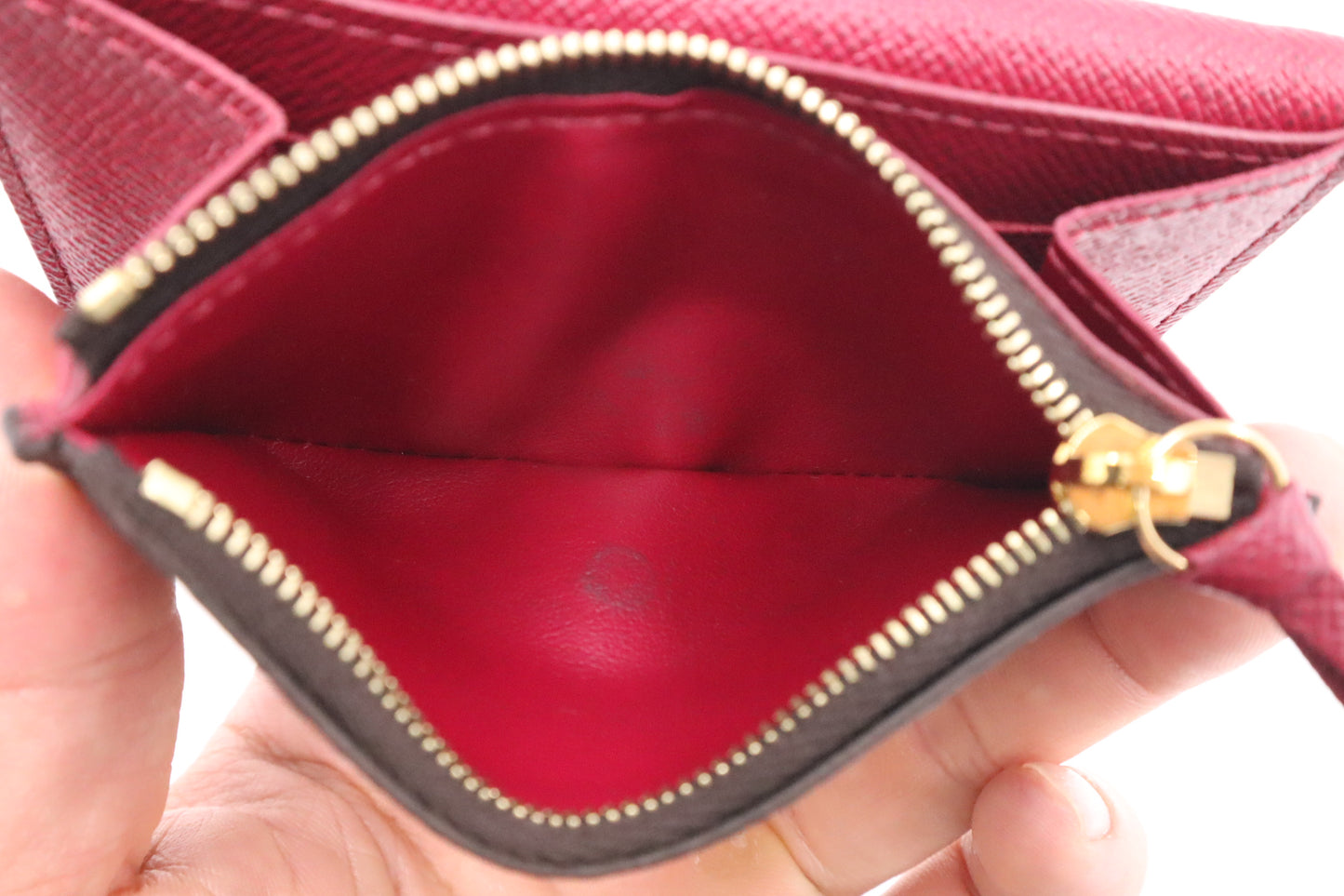 Louis Vuitton Rosalie Coin Purse in Monogram Canvas and Fuchsia Canvas