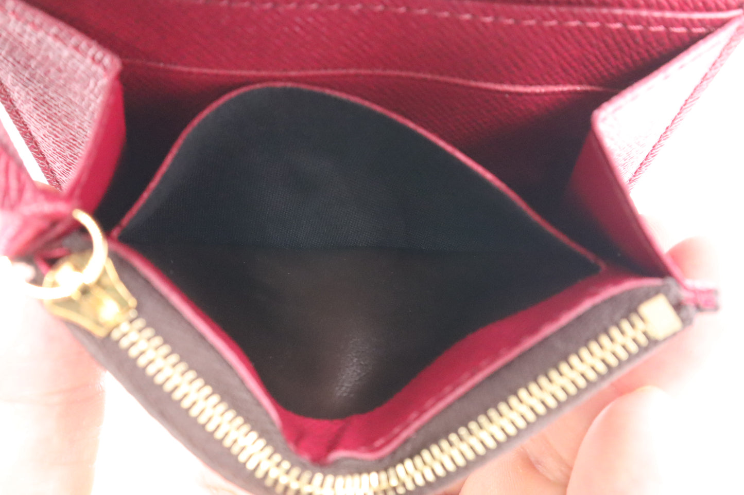 Louis Vuitton Rosalie Coin Purse in Monogram Canvas and Fuchsia Canvas