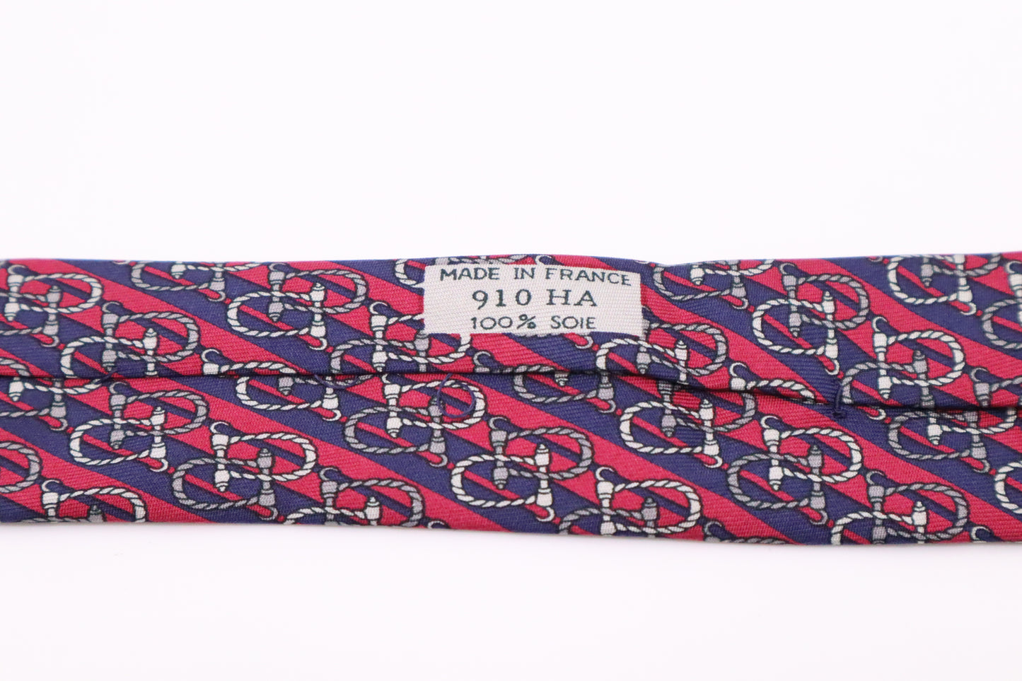 Hermes Tie in Blue and Red Silk