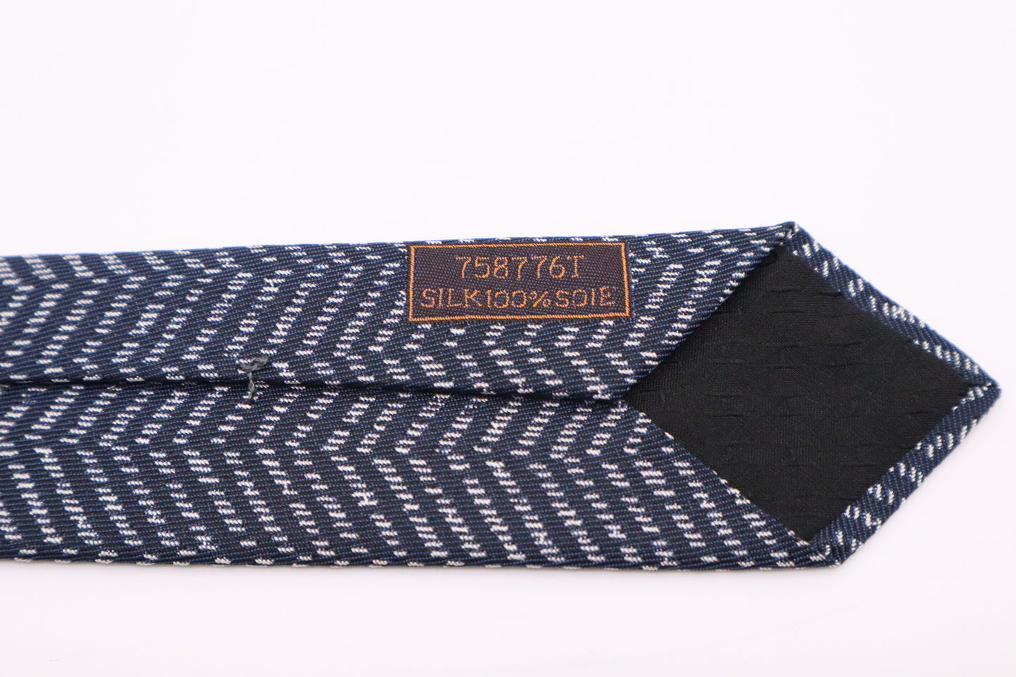 Hermes Necktie in Navy Silk