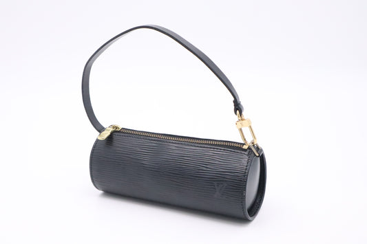 Louis Vuitton Papillon Pouch in Black Epi Leather
