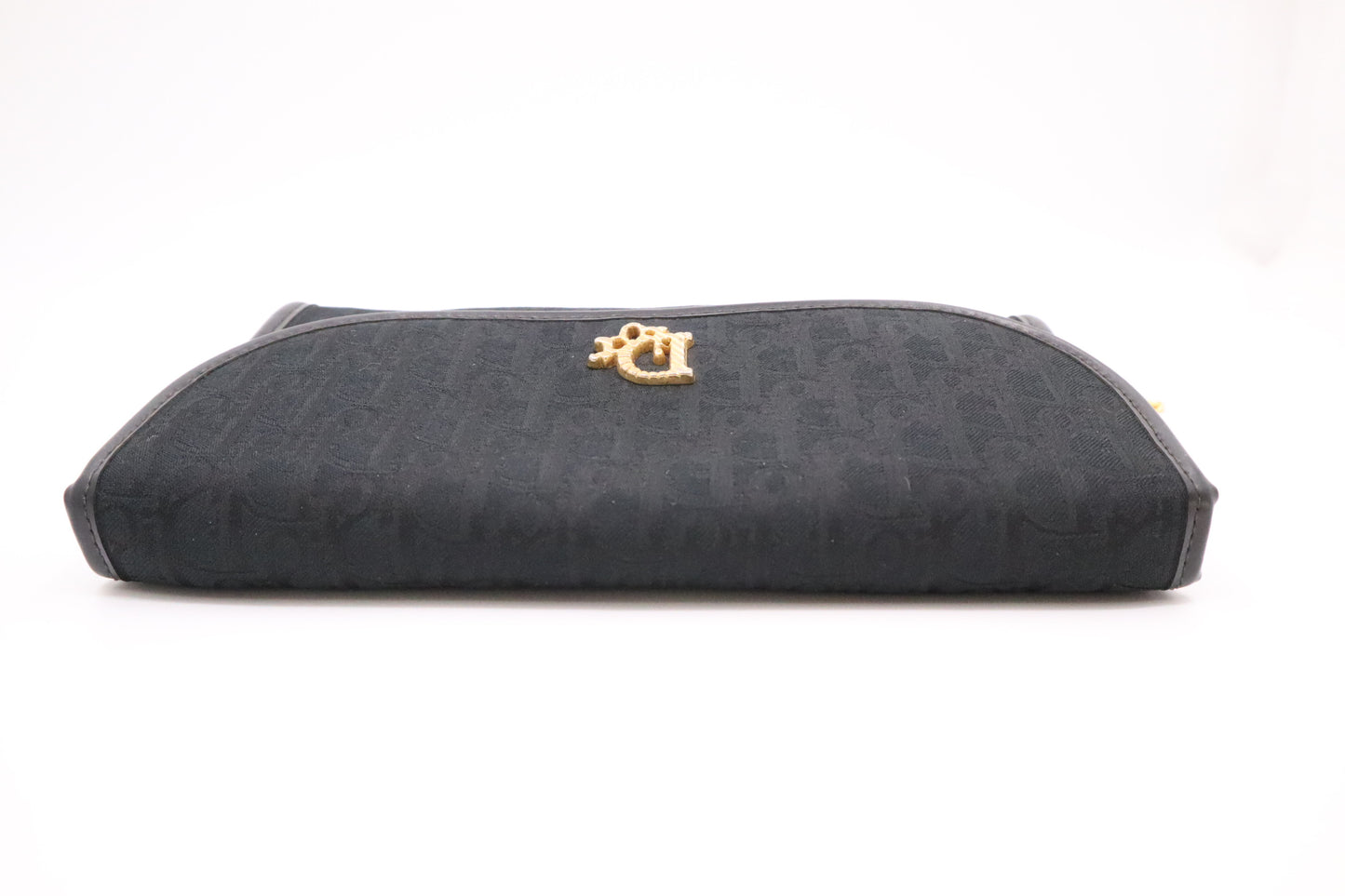 Dior Trotter Chain Shoulder Bag in Black Canvas