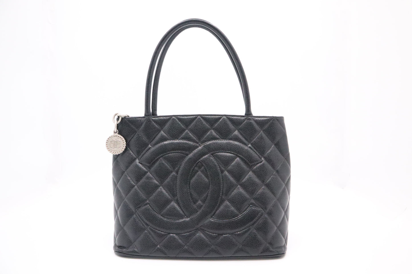 Chanel Medallion Tote in Black Caviar Leather