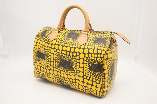 Louis Vuitton x Yayoi Kusama Speedy 30 in Yellow Inifinity Dots Canvas