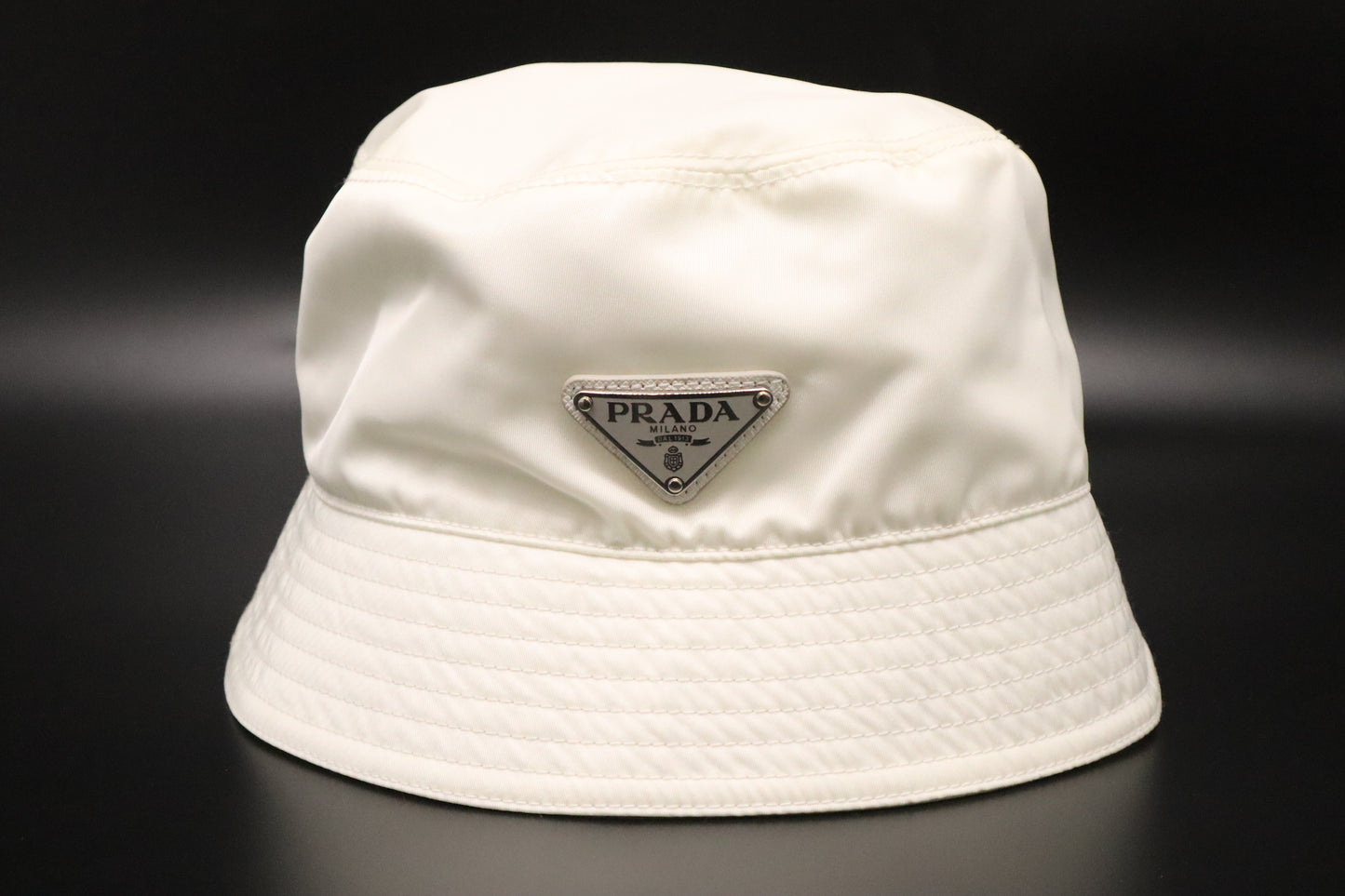 Prada Bucket Hat in White Re-nylon
