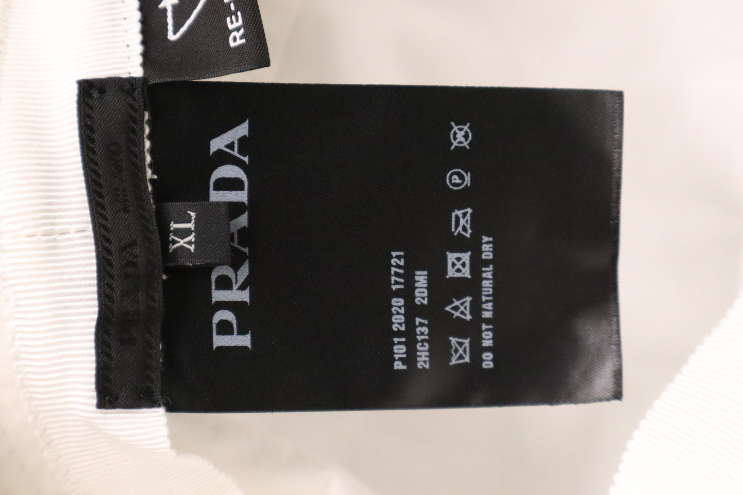 Prada Bucket Hat in White Re-nylon