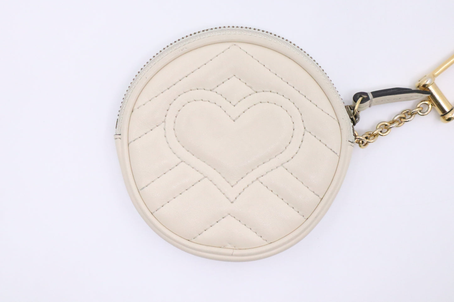 Gucci Marmont Coin Case in White Leather