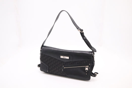 Dior Shoulder Bag in Black Canvas and Leather