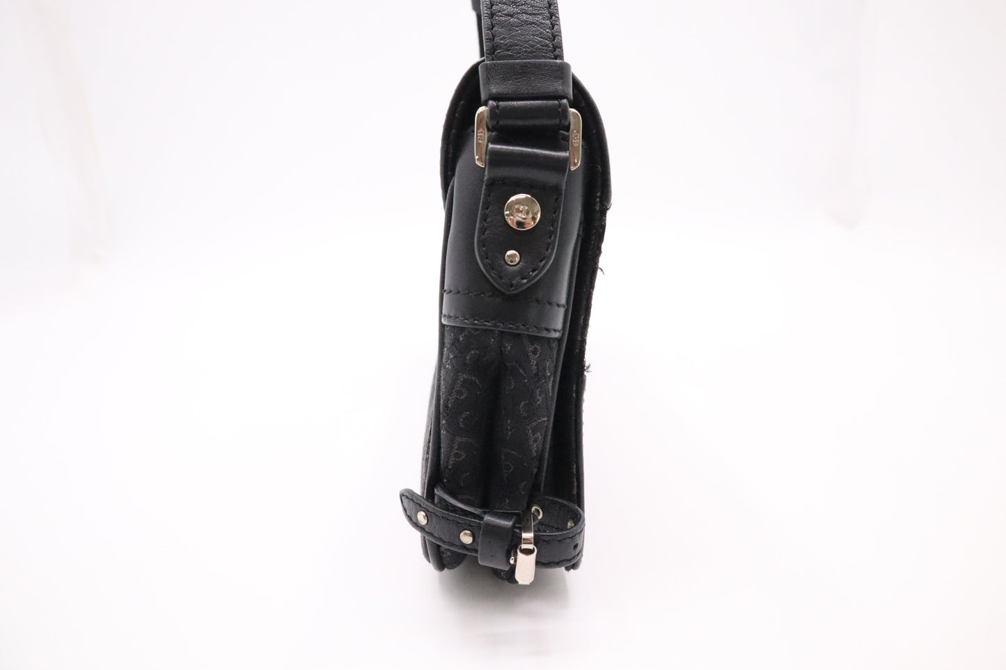 Dior Shoulder Bag in Black Canvas and Leather
