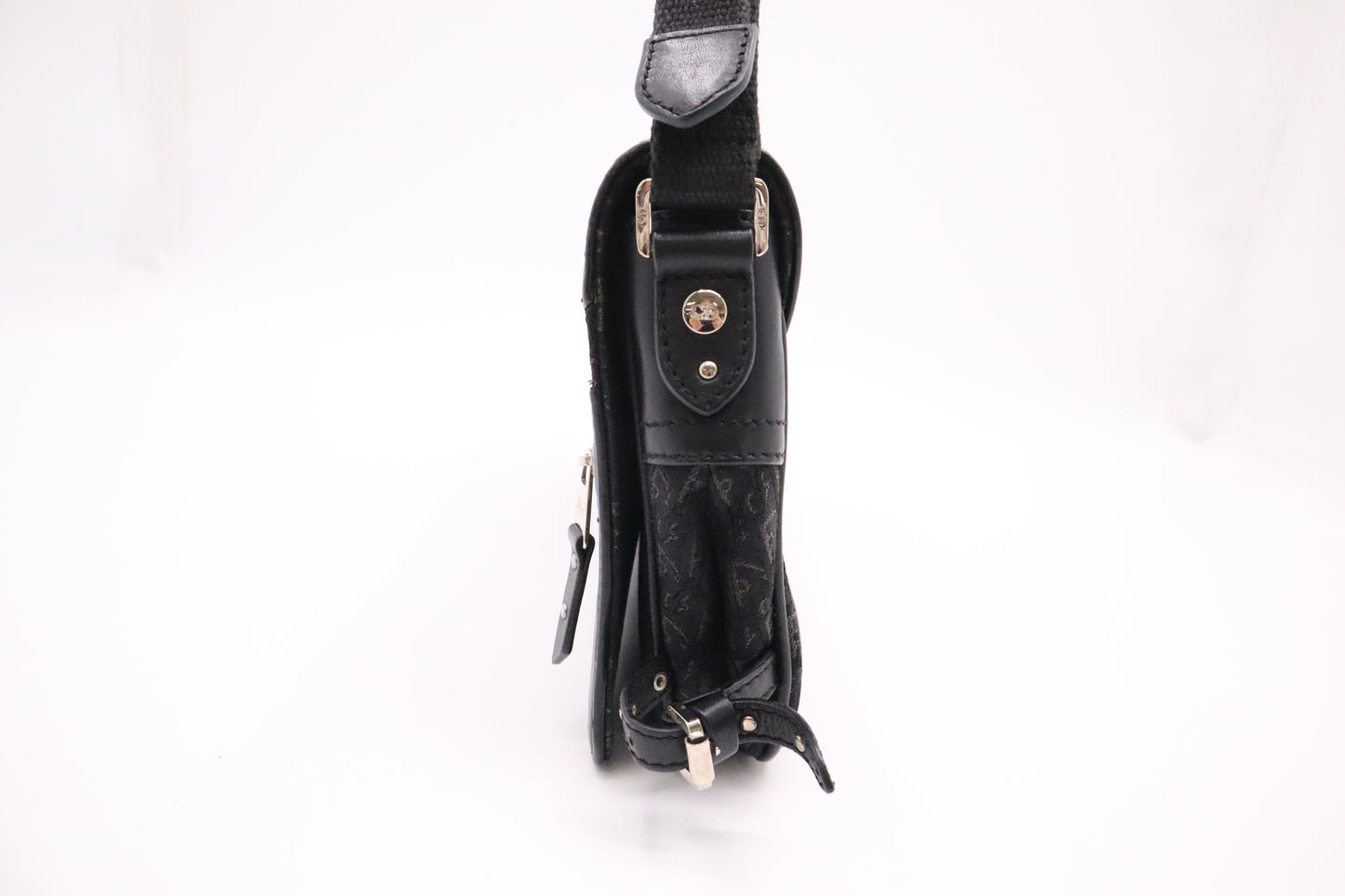 Dior Shoulder Bag in Black Canvas and Leather