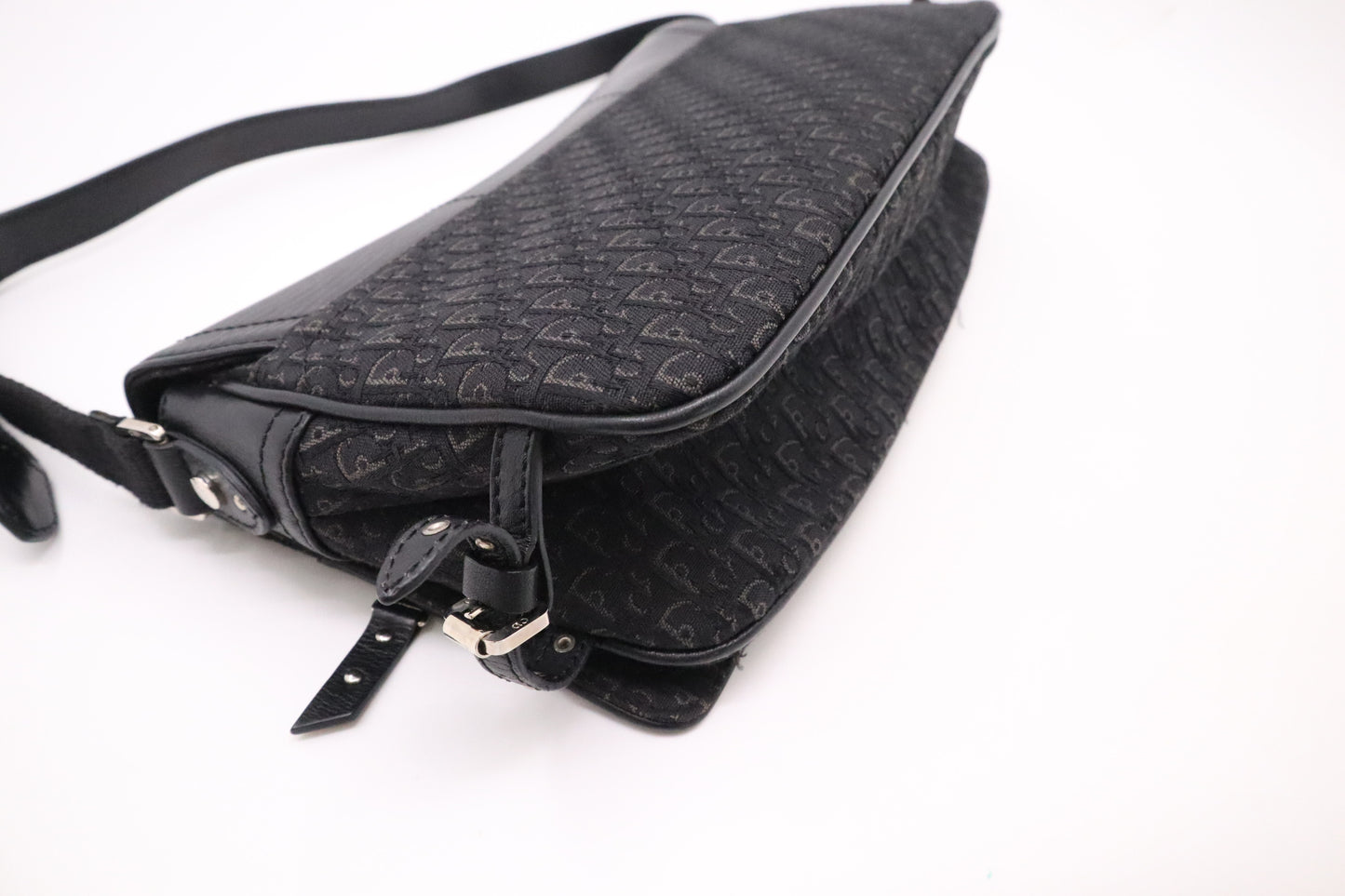 Dior Shoulder Bag in Black Canvas and Leather