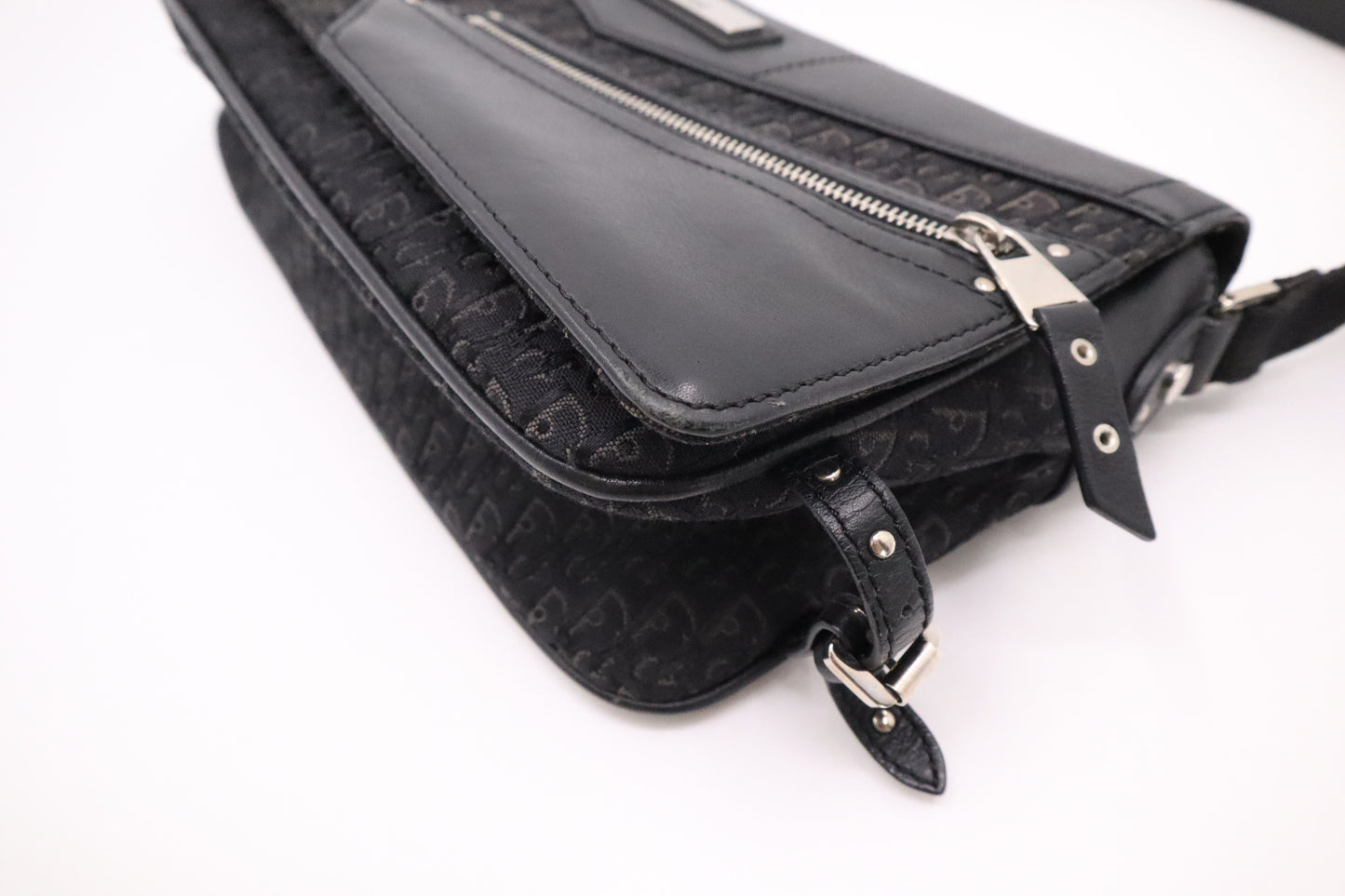 Dior Shoulder Bag in Black Canvas and Leather
