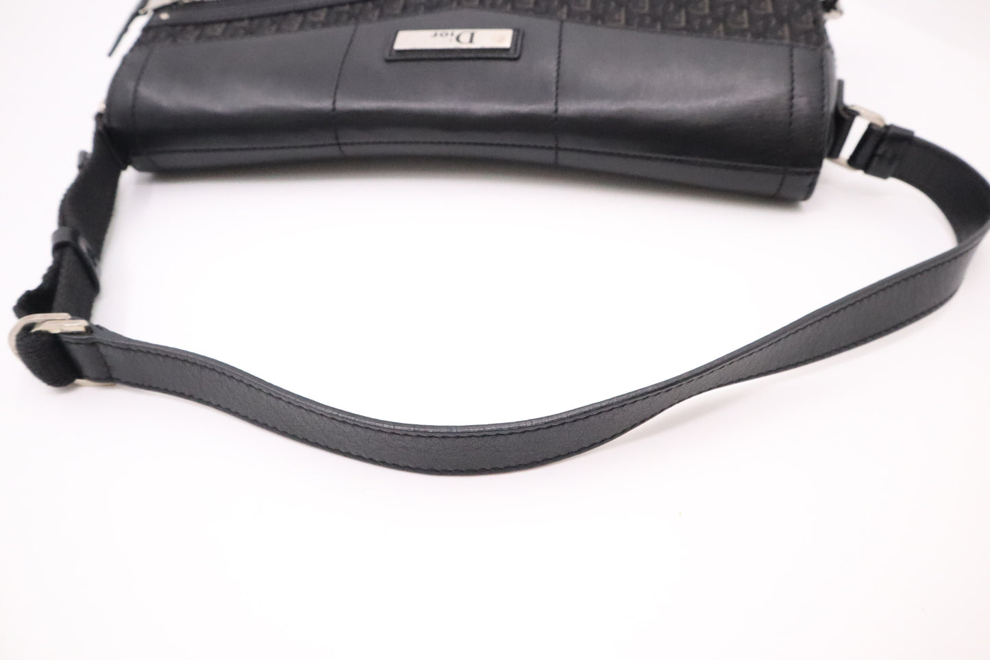 Dior Shoulder Bag in Black Canvas and Leather