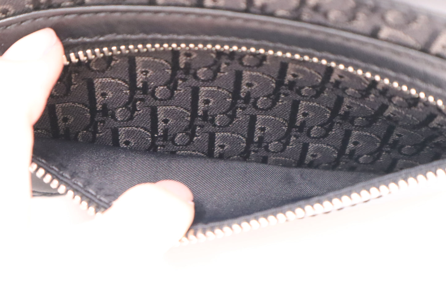 Dior Shoulder Bag in Black Canvas and Leather