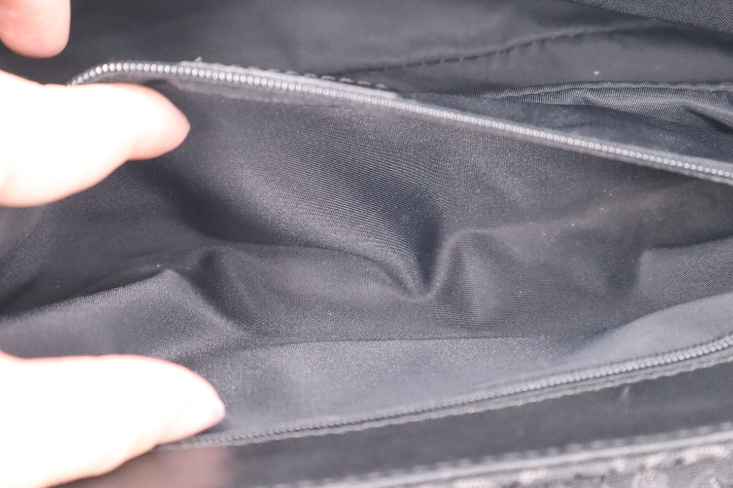 Dior Shoulder Bag in Black Canvas and Leather