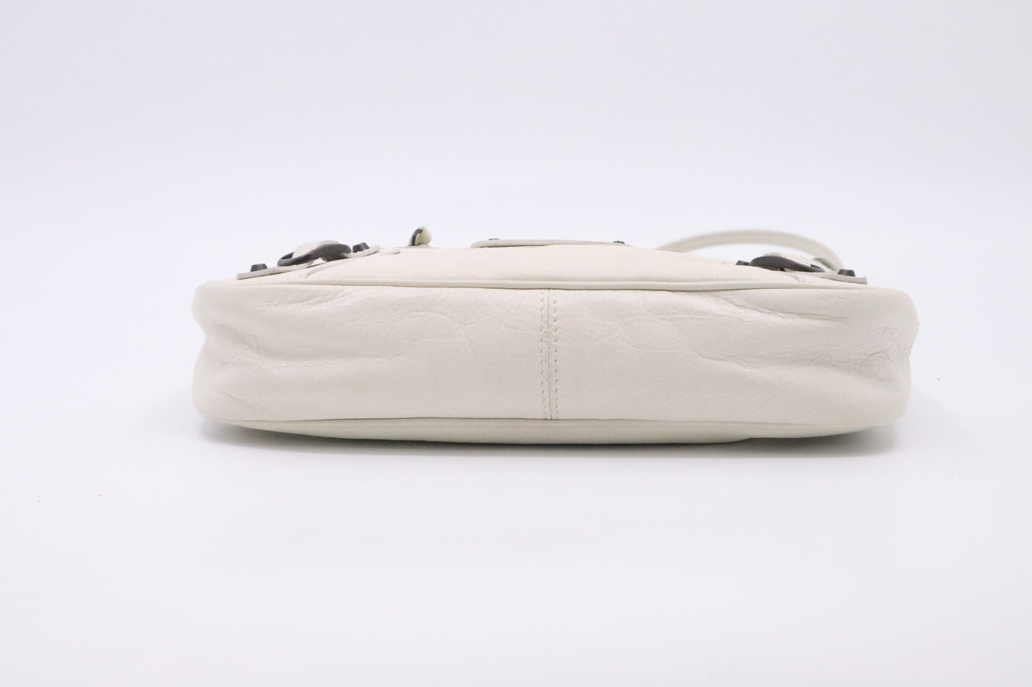 Balenciaga Motocross Classic Hip Bag in White Leather