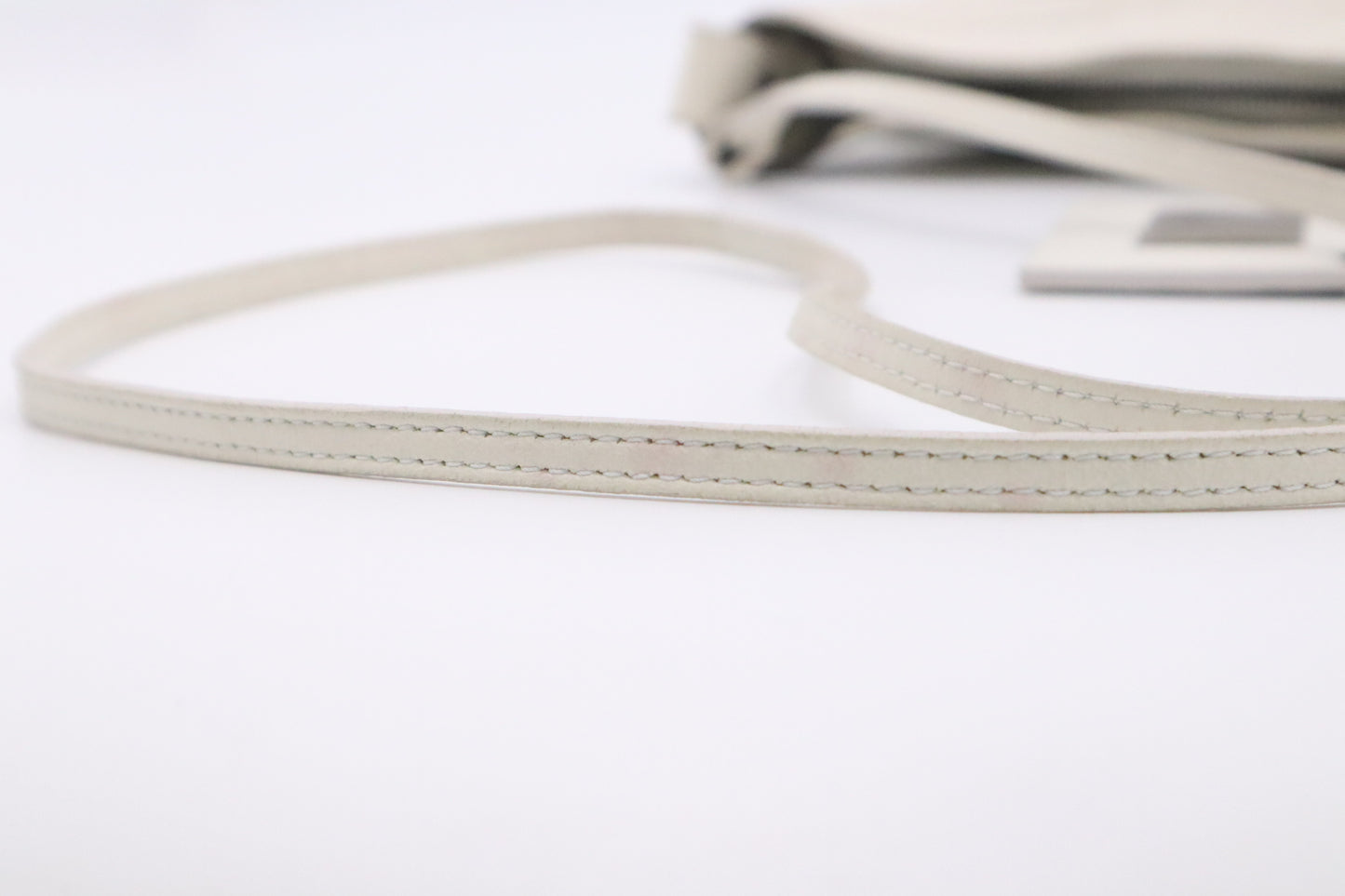 Balenciaga Motocross Classic Hip Bag in White Leather